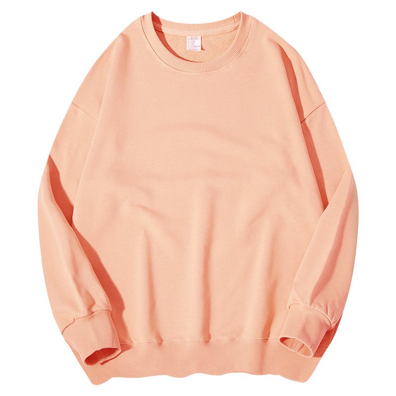 large shoulder loop hoodie men's round neck 380g heavyweight loose trendy brand combed cotton men's and women's printed LOGO