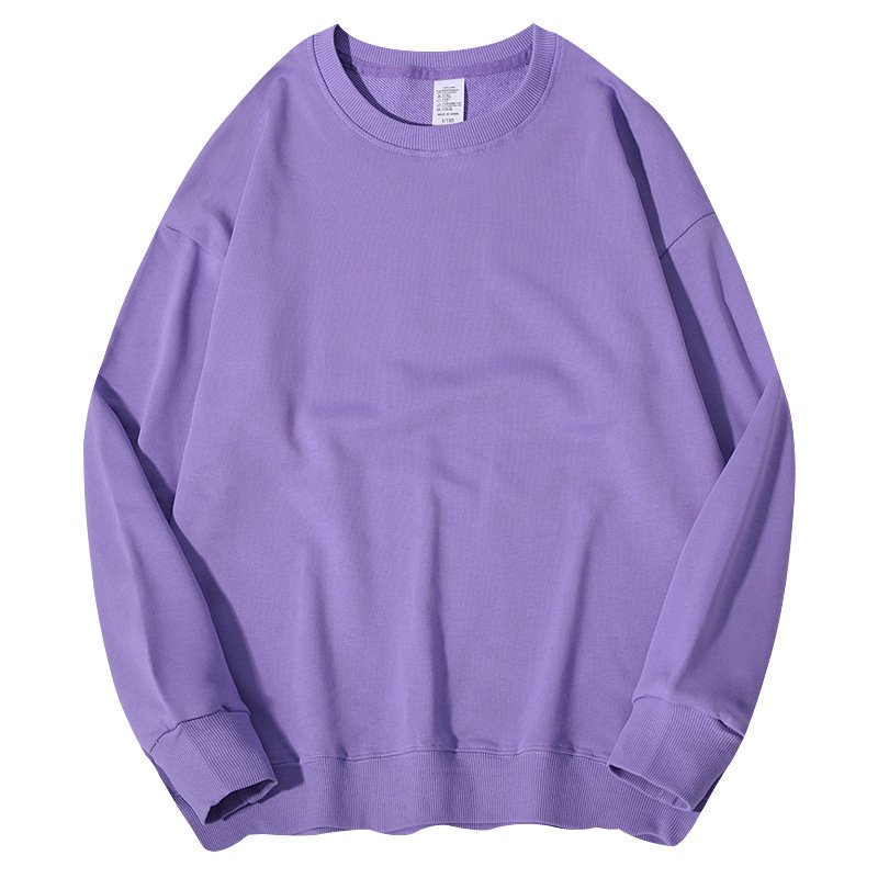 large shoulder loop hoodie men's round neck 380g heavyweight loose trendy brand combed cotton men's and women's printed LOGO