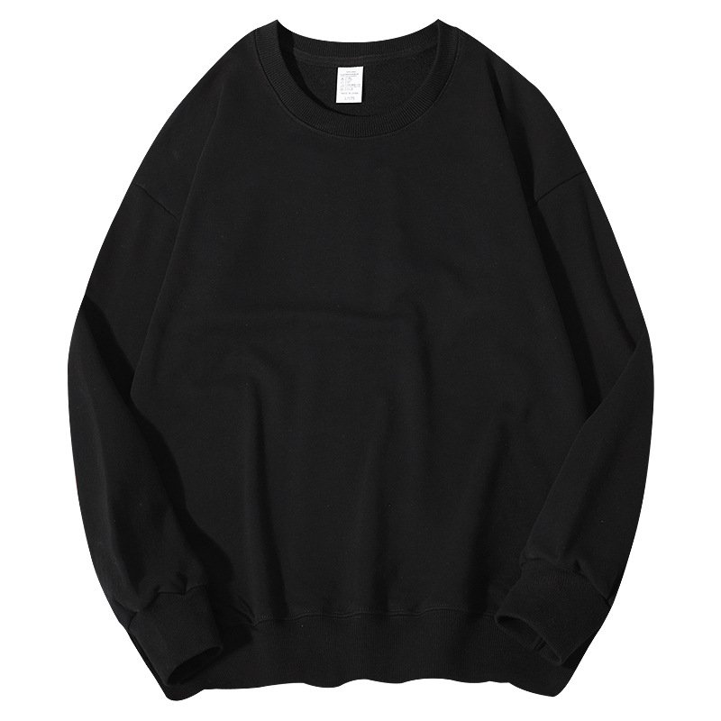 large shoulder loop hoodie men's round neck 380g heavyweight loose trendy brand combed cotton men's and women's printed LOGO