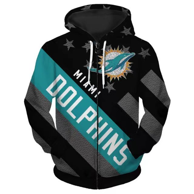 Good Quality American Football Team Sports Hoodies Hip Hop Zipper up Sweatshirts Casual Sports Men's Hoodies