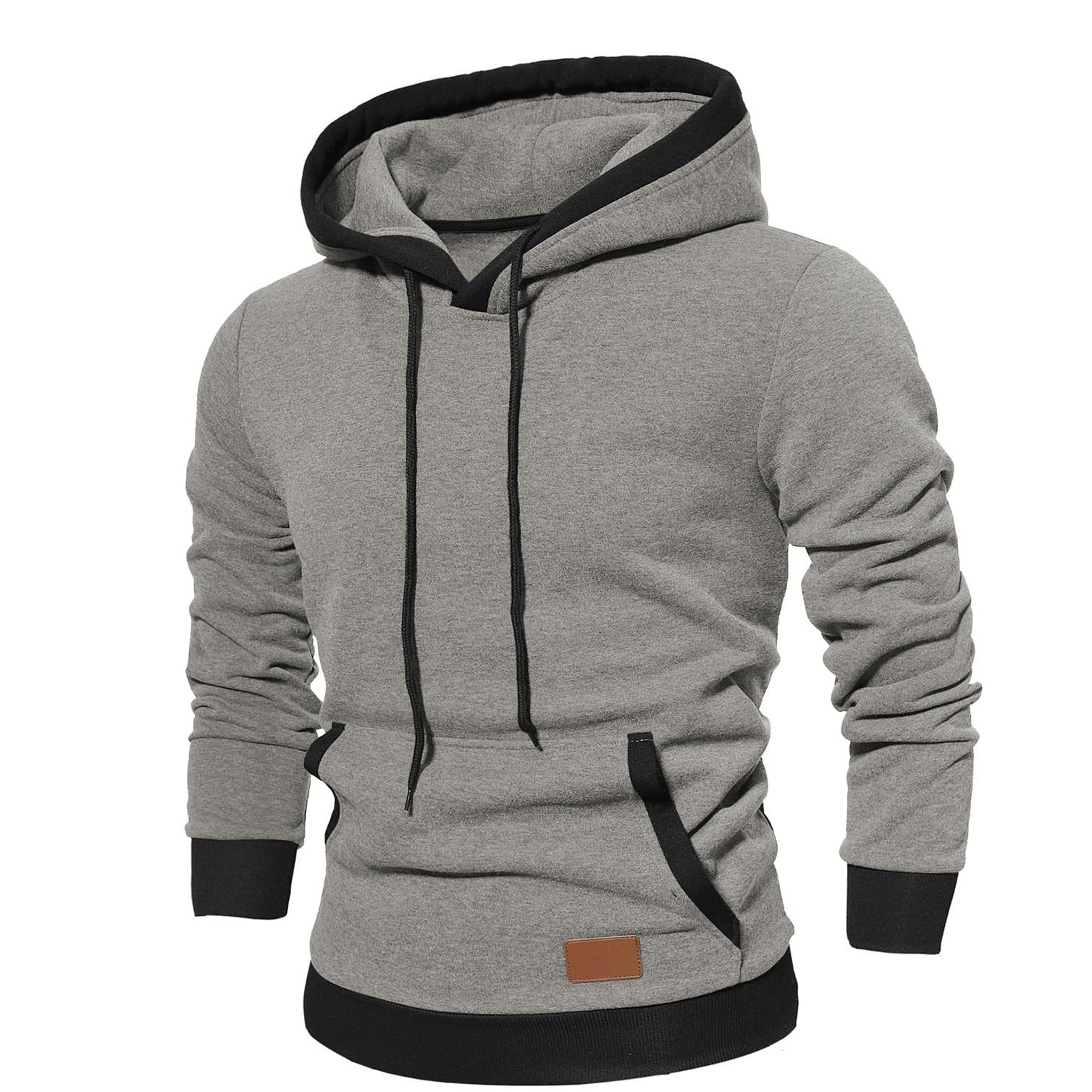 Hoodies Sweatshirts Long Sleeve Drawstring Fleece Pullover with Pockets High Quality Plain Casual Knitted Custom Men Gym Clothes