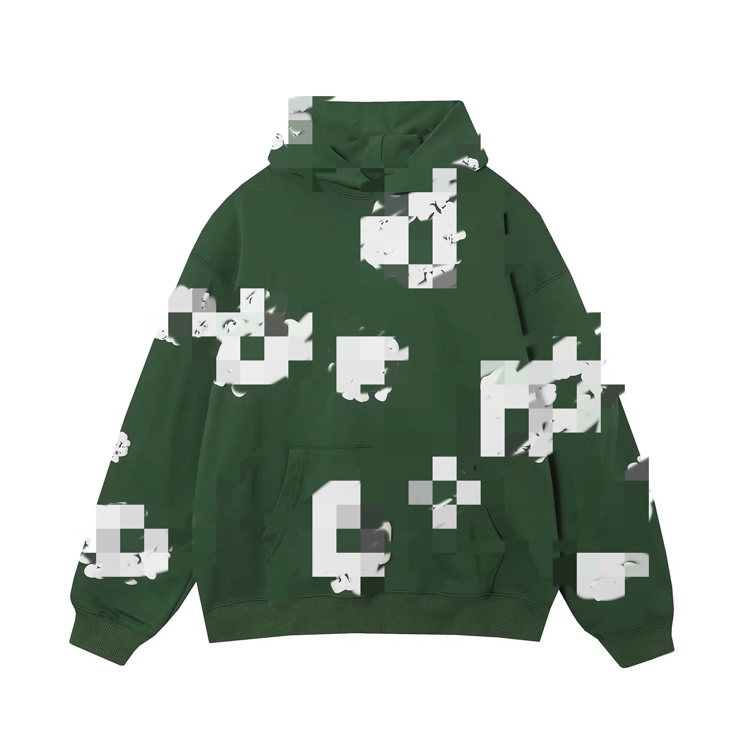 heavyweight denim tears puff printing hoodies men sweatshirt oversized hoodie set tracksuits unisex clothing streetwear fashion