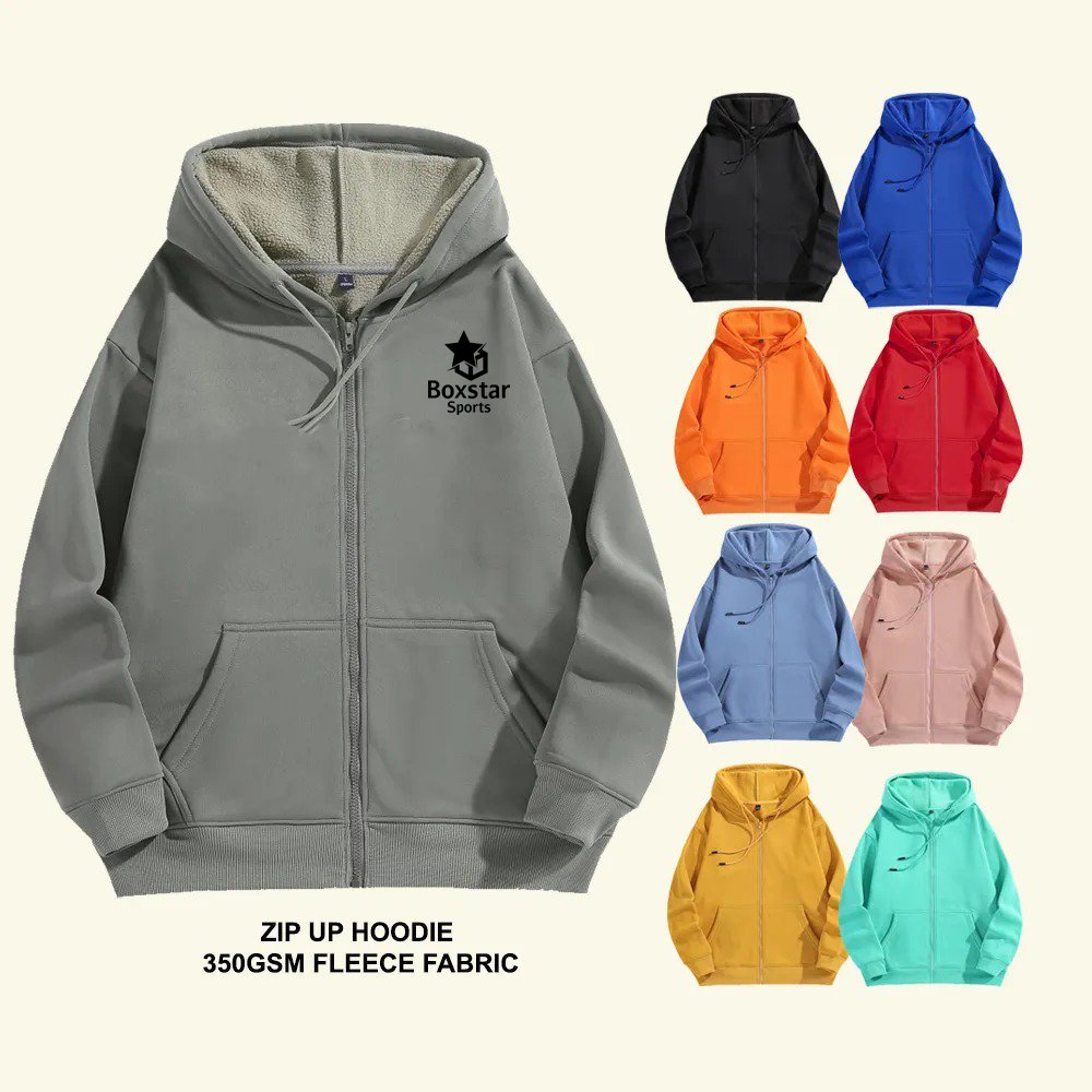 Solid colour New Wholesale Blank Zip Up Men's Hoodie High Quality Custom hoody Jacket Men Heavy Full Zipper Hoodies