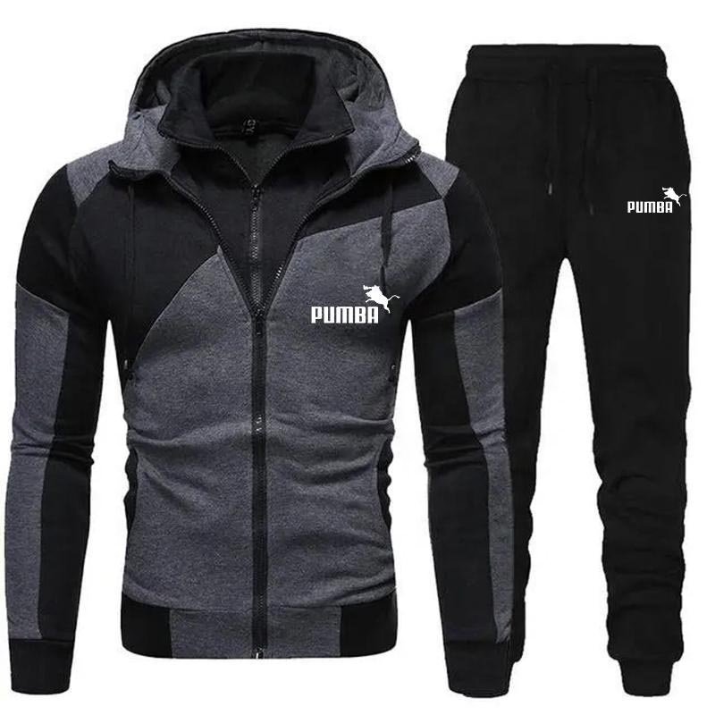 New Discovery Men Zipper Hoodies Male Sweatshirt+sweatpants Suit 2pcs Warm Tracksuit Sets Men's Hoodies Outwear Hooded Jacket