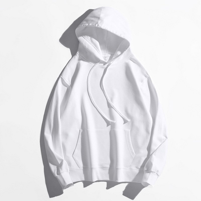 Hip Hop Sweatshirts Men Blank 100% Cotton Mens Cropped Hoodie Streetwear Oversized Heavyweight Hoodies