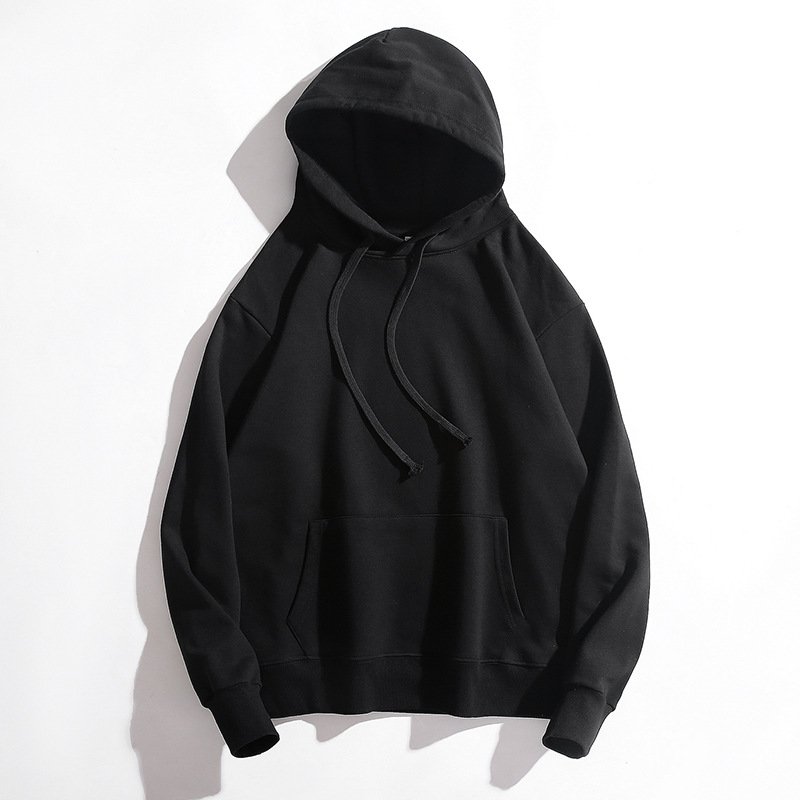 Hip Hop Sweatshirts Men Blank 100% Cotton Mens Cropped Hoodie Streetwear Oversized Heavyweight Hoodies