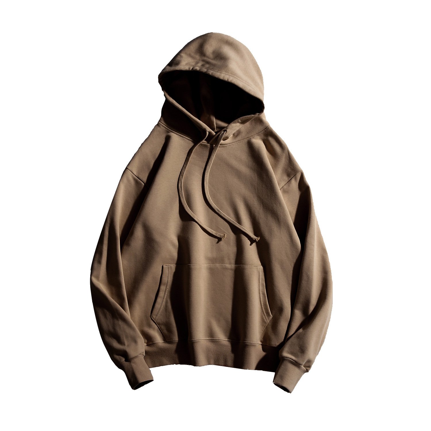 Hip Hop Sweatshirts Men Blank 100% Cotton Mens Cropped Hoodie Streetwear Oversized Heavyweight Hoodies