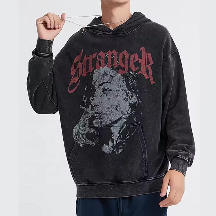 Hoodies Manufacturer Custom Unisex Men's Hoodies Sweatshirts Vintage Washed Pullover Men's Hoodies