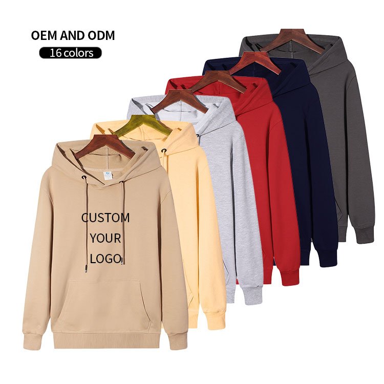 high quality custom oversized plain cotton blank hoodies mens pullover unisex bulk plus size men's hoodies & sweatshirts