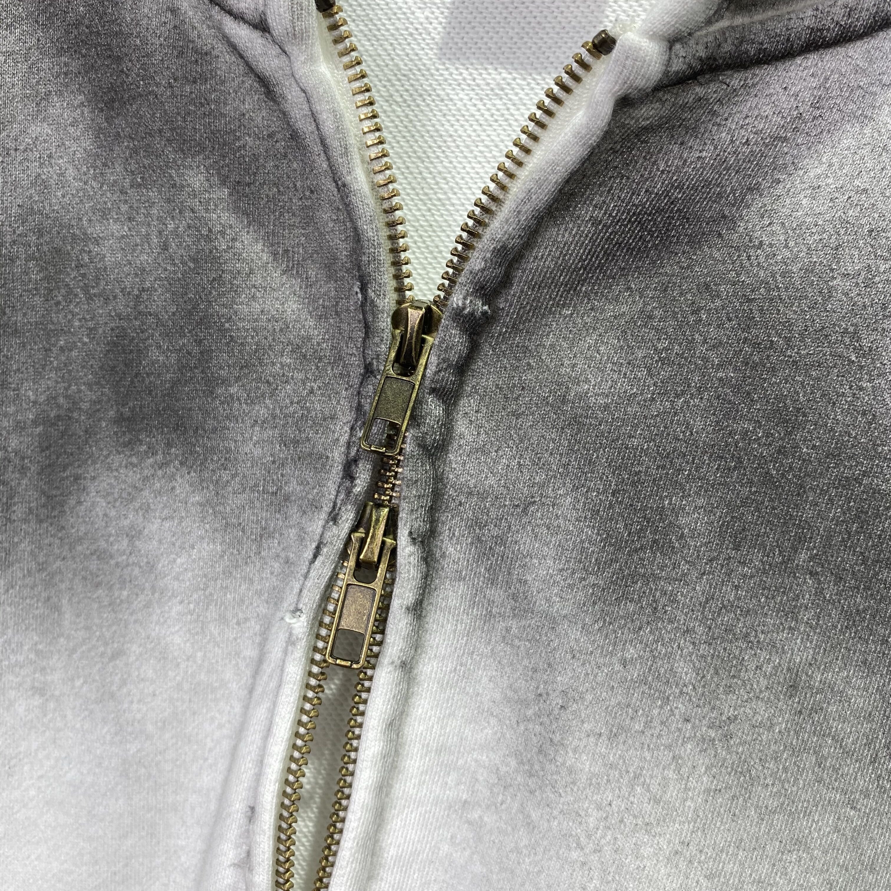 Digital print custom hoodie Embroidery Men Oversized White Washed Baggy Hoodie Men Streetwear High Quality Zip Up hoodie Box