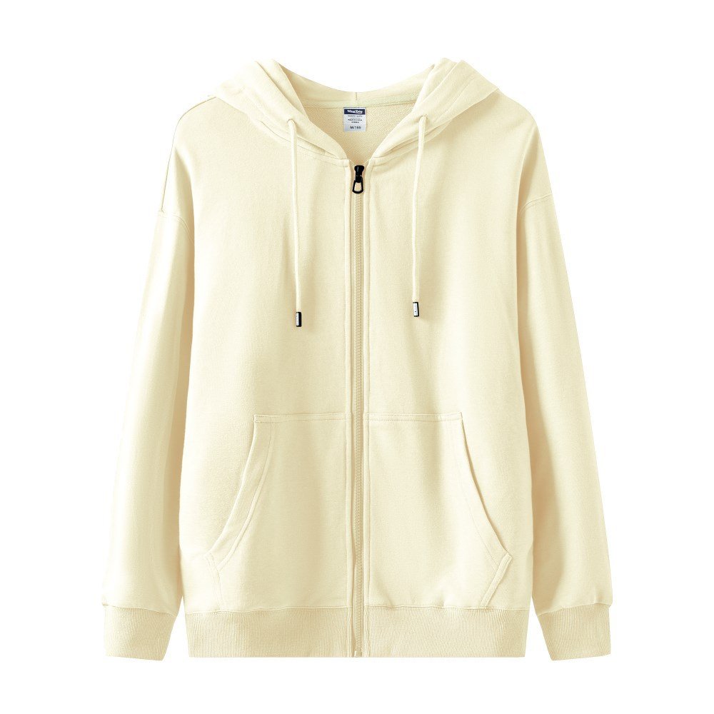 300g Solid Colors Blank 100% Cotton Men'S Outdoor Sports Hoodie Oversize Full Zipper Hoodie