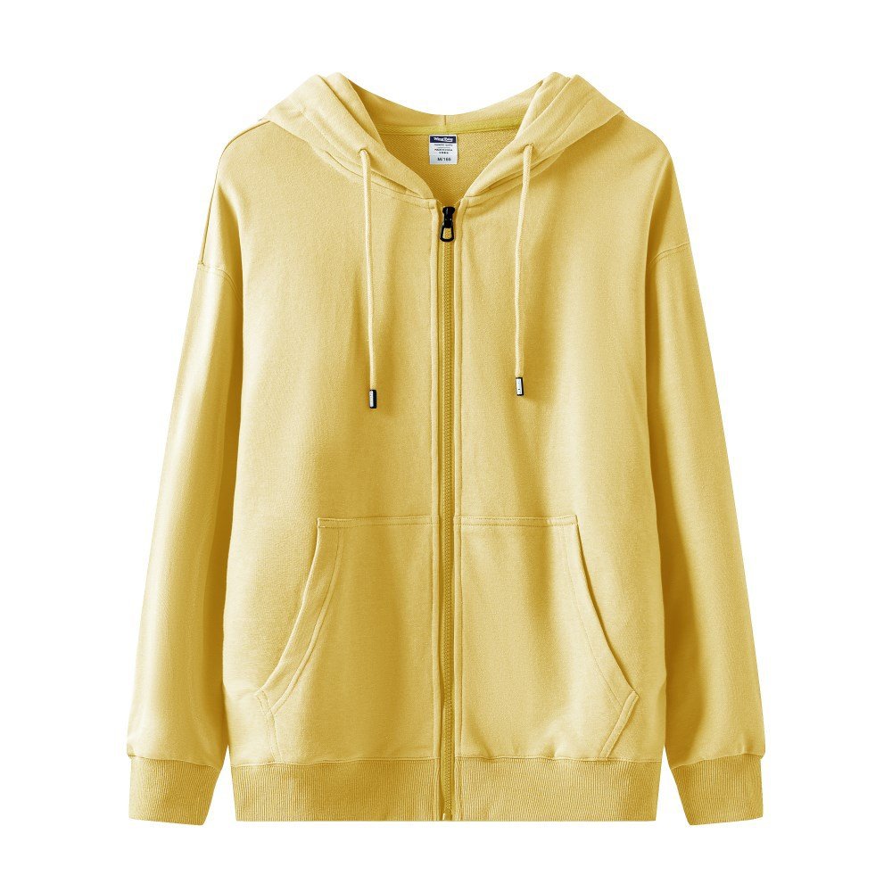300g Solid Colors Blank 100% Cotton Men'S Outdoor Sports Hoodie Oversize Full Zipper Hoodie