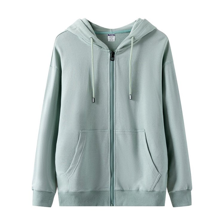 300g Solid Colors Blank 100% Cotton Men'S Outdoor Sports Hoodie Oversize Full Zipper Hoodie