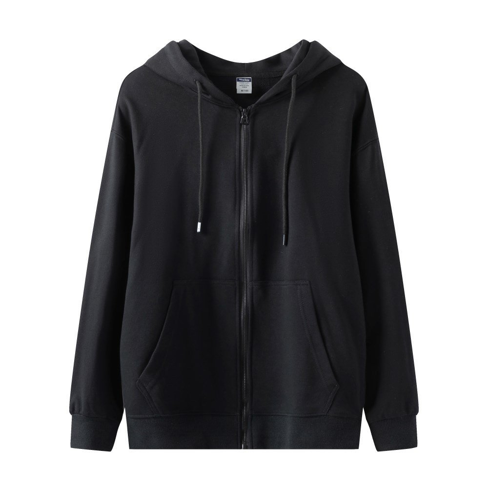 300g Solid Colors Blank 100% Cotton Men'S Outdoor Sports Hoodie Oversize Full Zipper Hoodie