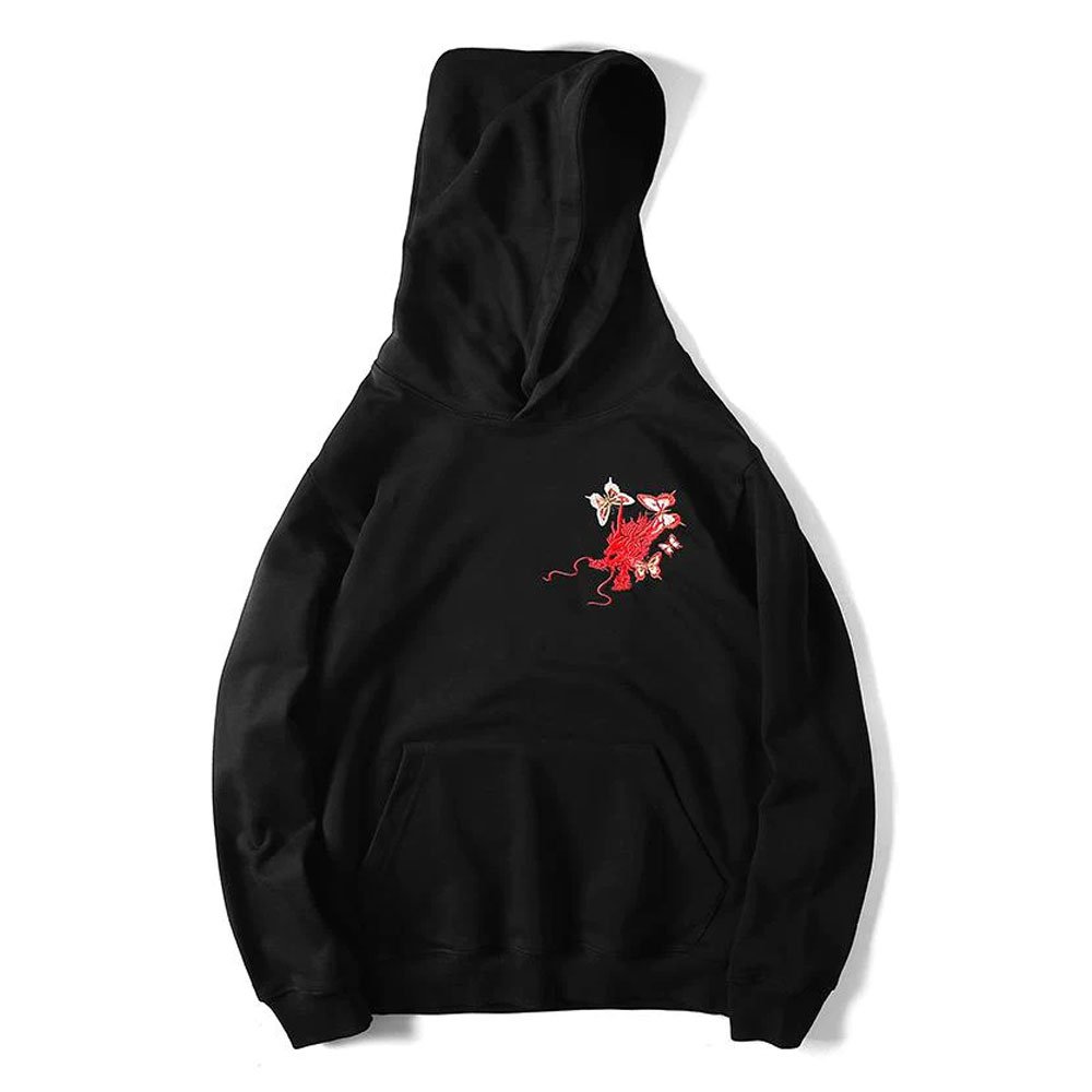 Best Design In Flowers Embroidered Hoodies Custom Plus Size Casual Wear Sweatshirts Unisex Heavyweight Hoodies