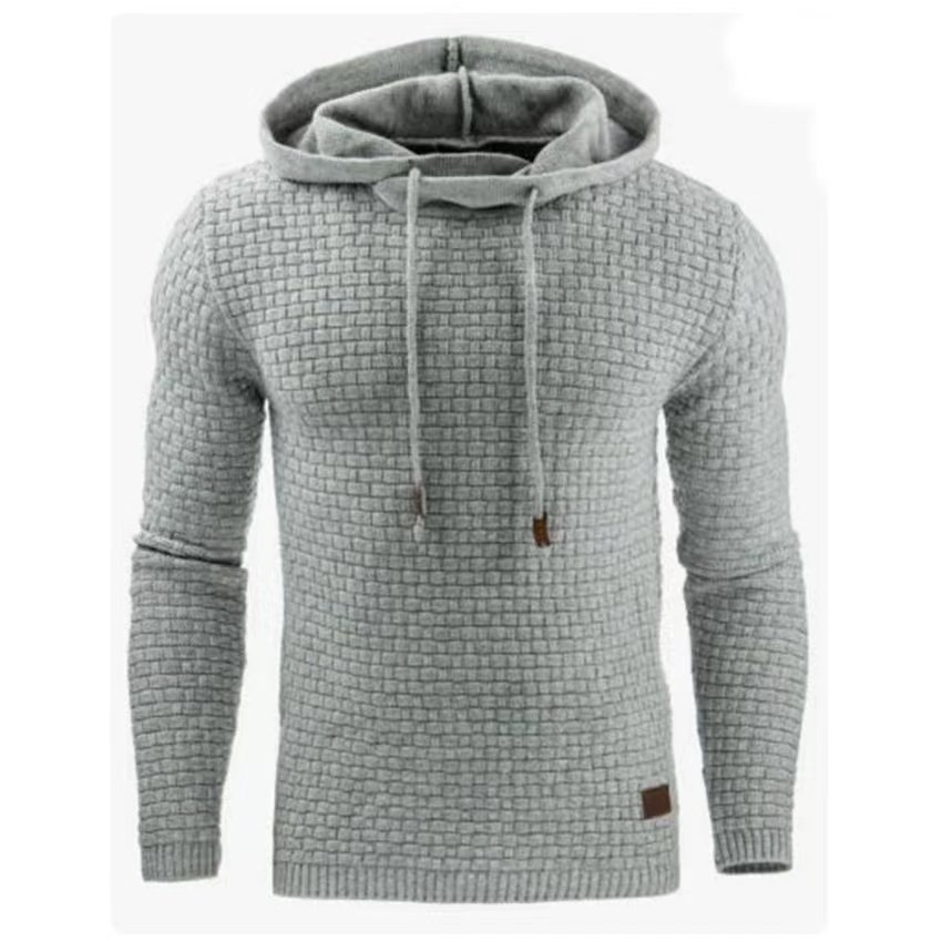 Custom waffle long sleeve men's sets blank hoodie and Trousers 2 piece set pants set sports casual wears tracksuits