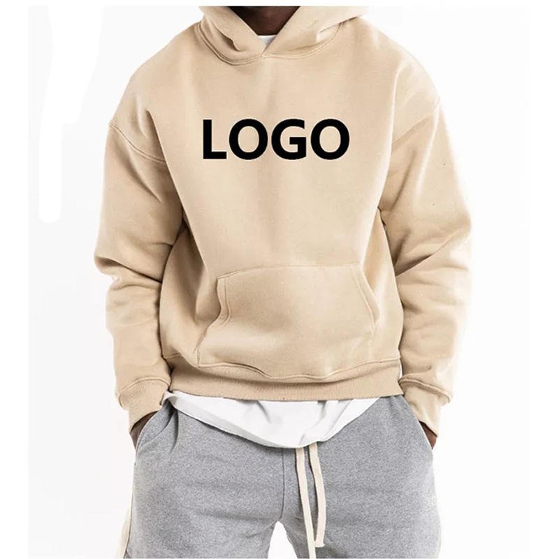 Cotton Printed Customized Hoodie High Quality Printing Custom Logo Sweatshirts Men 260G Oversized Plus Size Men's Hoodies