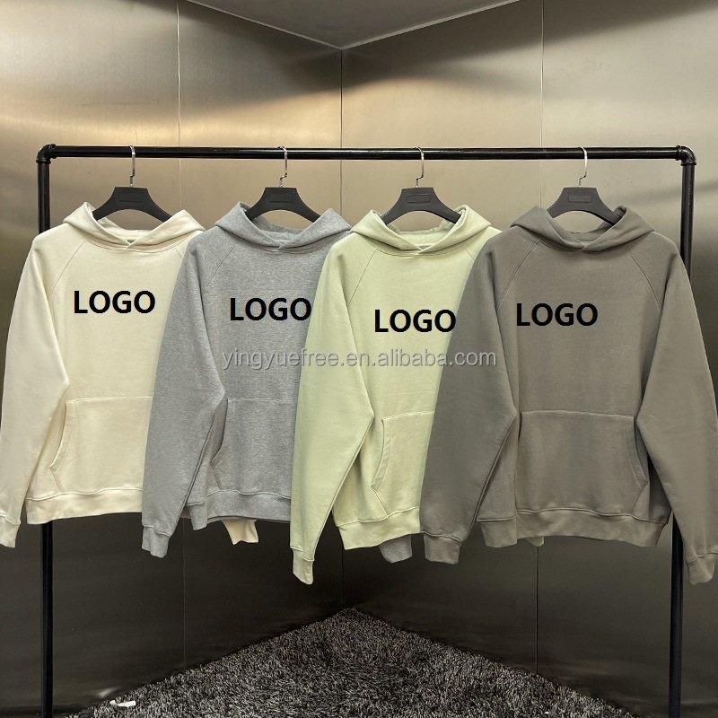 Cotton Printed Customized Hoodie High Quality Printing Custom Logo Sweatshirts Men 260G Oversized Plus Size Men's Hoodies