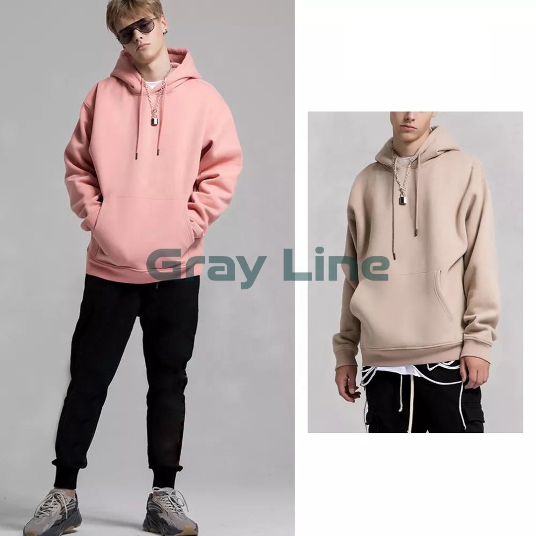 Apparel > Men's Clothing > Men's Hoodies&Sweatshirts Custom Embroidery Print Logo High Quality Cotton Hoodies Oversize