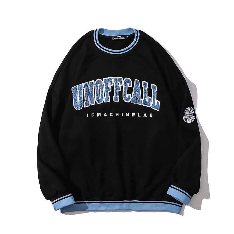 Custom Letter Printed Graphic Crew Neck Graphic Sweatshirt Men's Hoodie Cotton Crewneck Sweatshirt