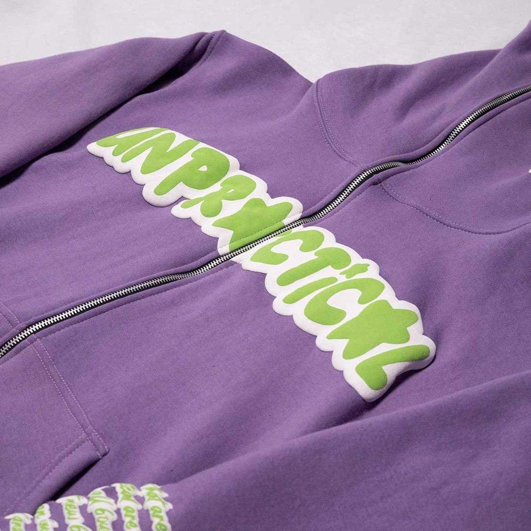 Custom heavyweight manufacturer Full Zipper Foam 3D logo for men's oversized Full Zipper full face Zipper puff printed hoodie