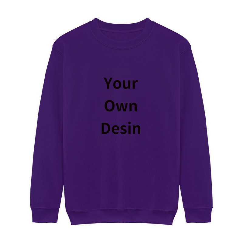 men's hoodies & sweatshirts custom printed embroidery unisex plain pullover crewneck 280gsm spring wear cotton black