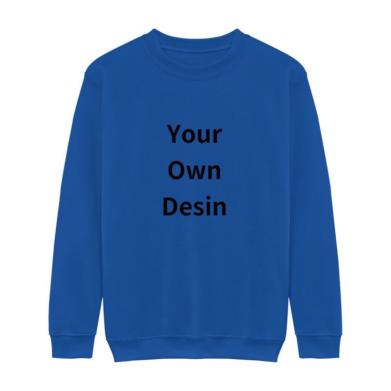 men's hoodies & sweatshirts custom printed embroidery unisex plain pullover crewneck 280gsm spring wear cotton black
