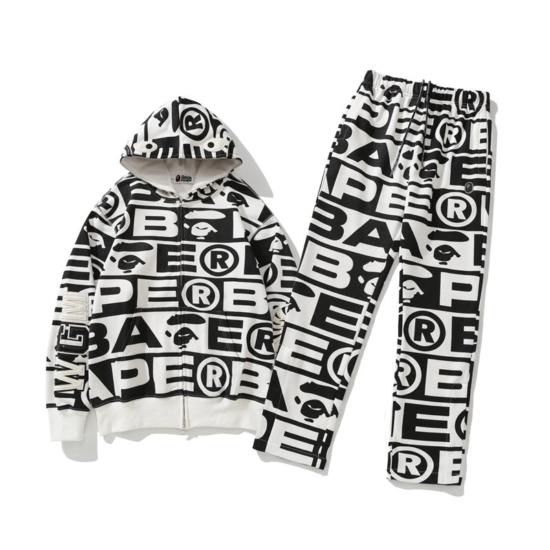 High Quality Shark Tracksuit Heavy Weight Men's Pant Cropped Man Oversized Sweatshirt Unisex Sweatsuit BAPEES Hoodie Full Set