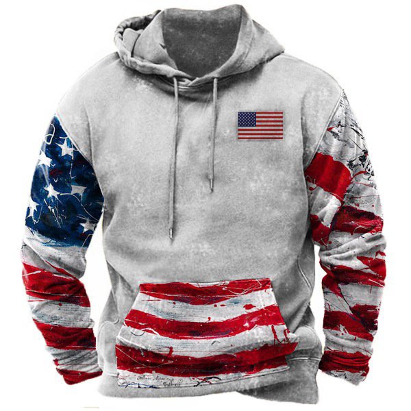 OEM Customizable Men's Long Sleeves Pullover Hoodie Streetwear Printed Casual Sweatshirts with Embroidered Technics for Winter