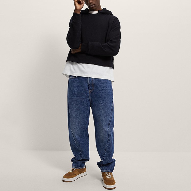 Custom Private tag Cropped Men's hoodies sweater 100%cotton Cut Edge Raw Hem Hoodie