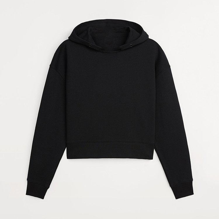 Custom Private tag Cropped Men's hoodies sweater 100%cotton Cut Edge Raw Hem Hoodie