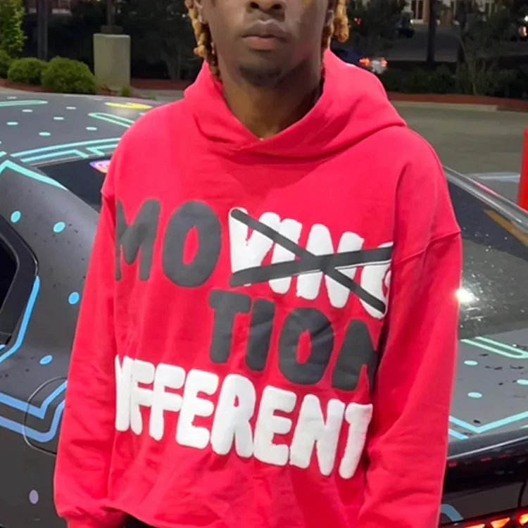 Custom 100% Cotton 3D Puff Print Hoodie Men Boxy Fit Raw Hem Oversized High Quality Terry Embossed Printing Spring Season XS