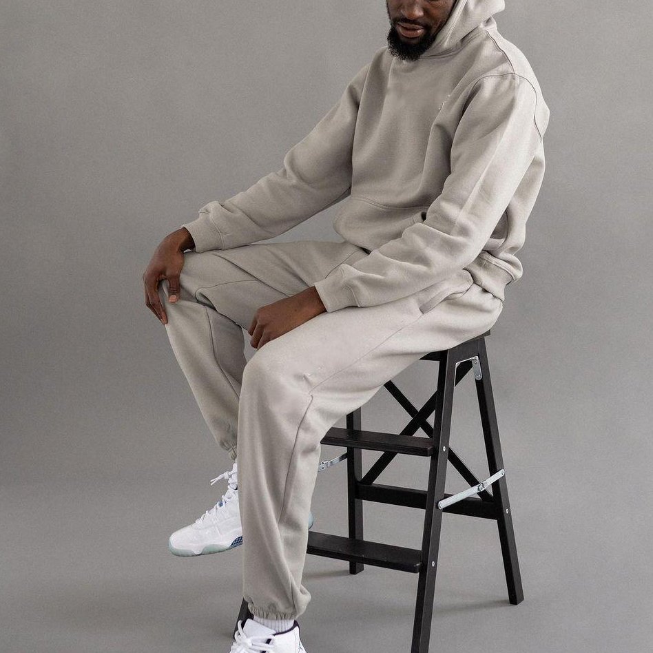 350GSM OEM high quality Cotton Tracksuit Unisex Men's Plain Custom Jogger Set Pullover Luxury Hoodies