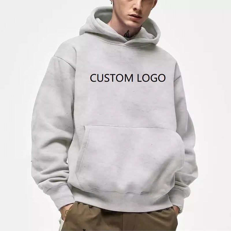 Wholesale High Quality Streetwear Custom men's Hoodies 100% Cotton Oversized Heavyweight Hoodie