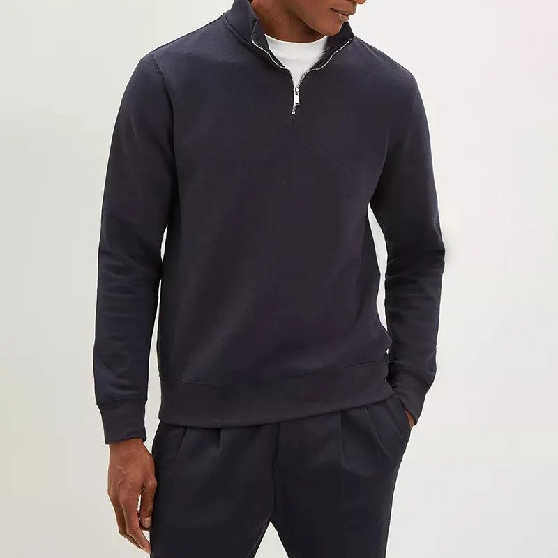 Turtleneck Hood Athletic Men For Hooded Sweatshirts Hoodies Quarter Zip Funnel Neck Mens Plain Sweatshirt