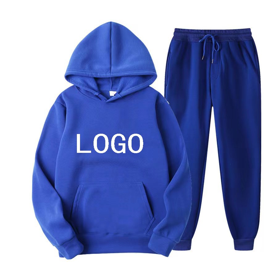 OEMCustom logo European and American fashion men's and women's casual Sweater Hoodie set autumn printed Jacket Hoodie