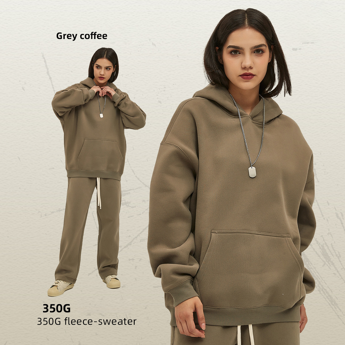 New Arrival Unisex 350g Heavy Weight Blank Plain Fleece Oversized Pullover Men's Hoodies Sweatshirts