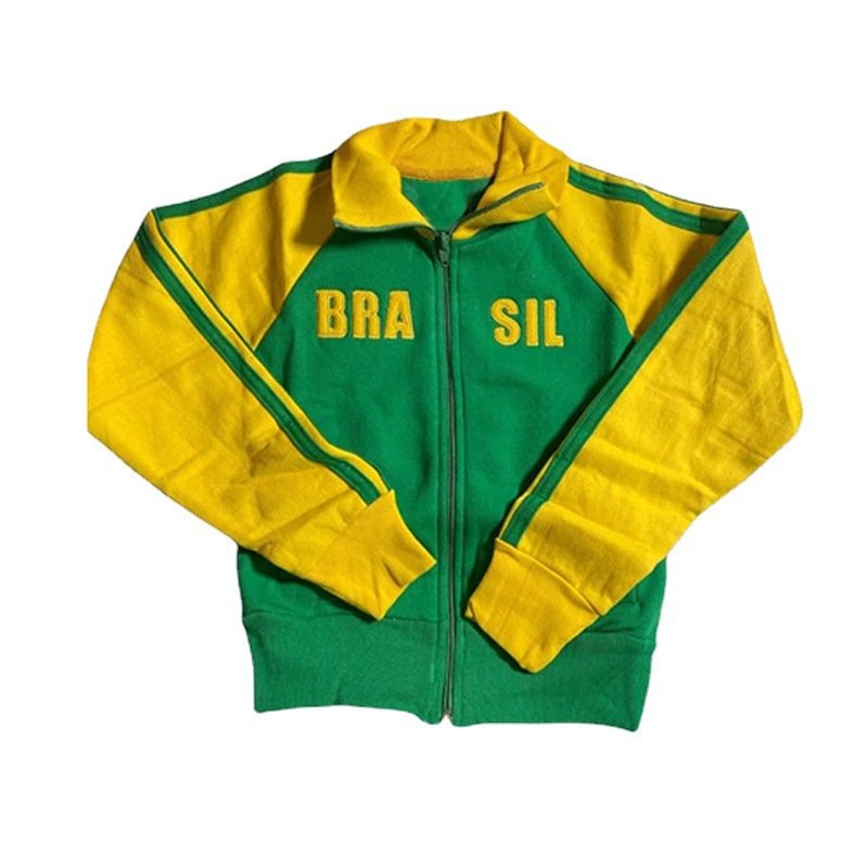 Fashion Stand Collar Brazil Sweater Shirts Women Y2k Football Hoodies Casual Jackets Women's Sweatshirt Men's Sports Sweatshirts