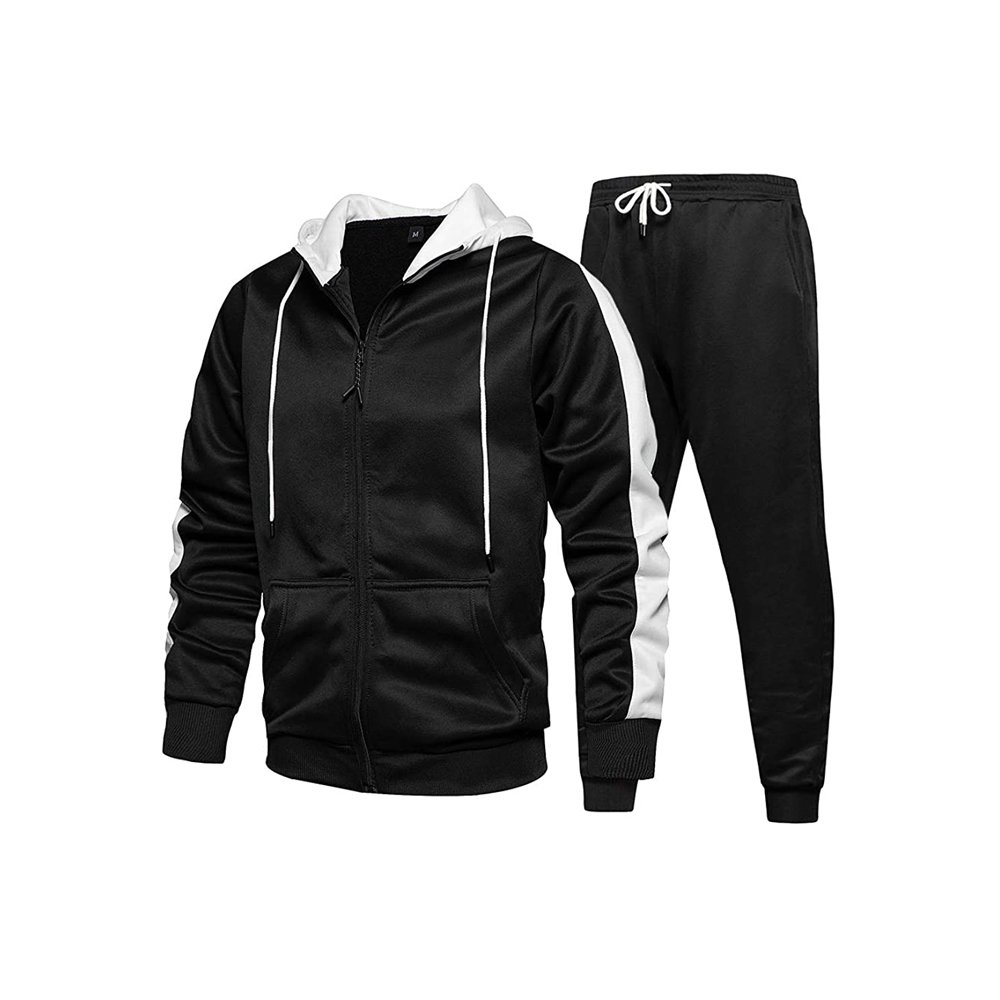 Men's Casual Tracksuit Two Piece Hooded Fitness Sport Suits / 2023 Winter Custom Logo Tracksuit For Men Gym Hoodie Joggers Sets