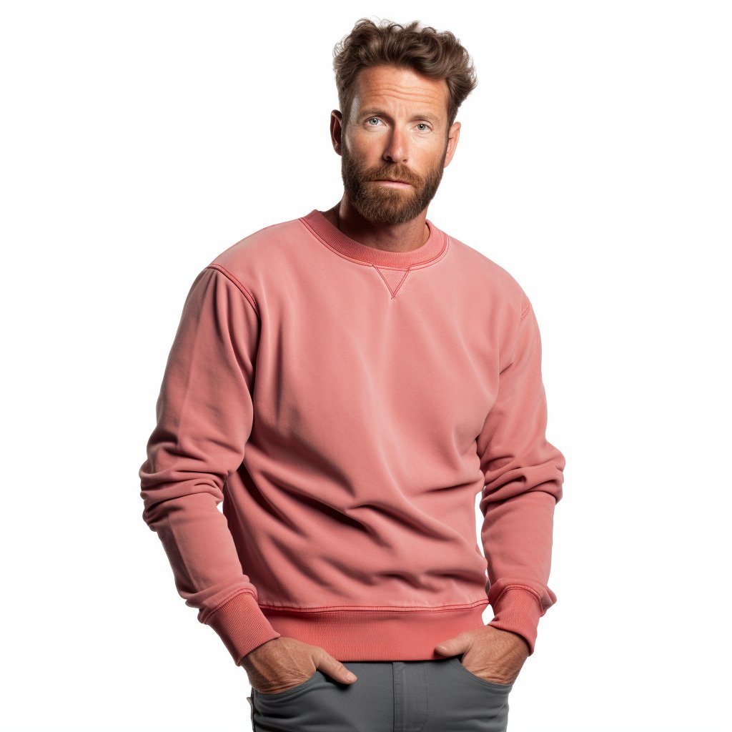 Custom logo garment pigment dyed men's sweatshirt, high quality heavy weight cotton crewneck embroidered vintage sweatshirt