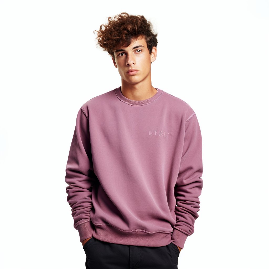 Custom logo garment pigment dyed men's sweatshirt, high quality heavy weight cotton crewneck embroidered vintage sweatshirt