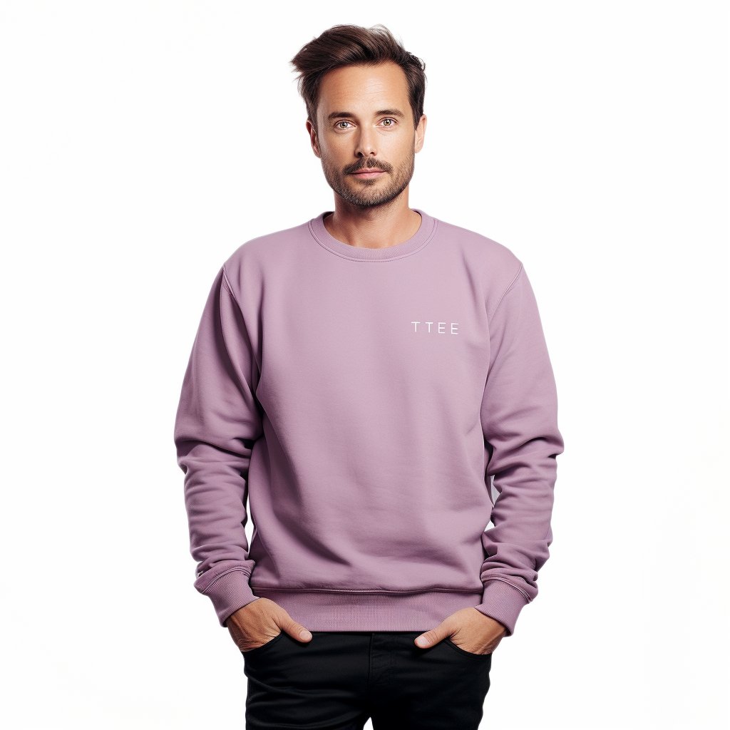 Custom logo garment pigment dyed men's sweatshirt, high quality heavy weight cotton crewneck embroidered vintage sweatshirt