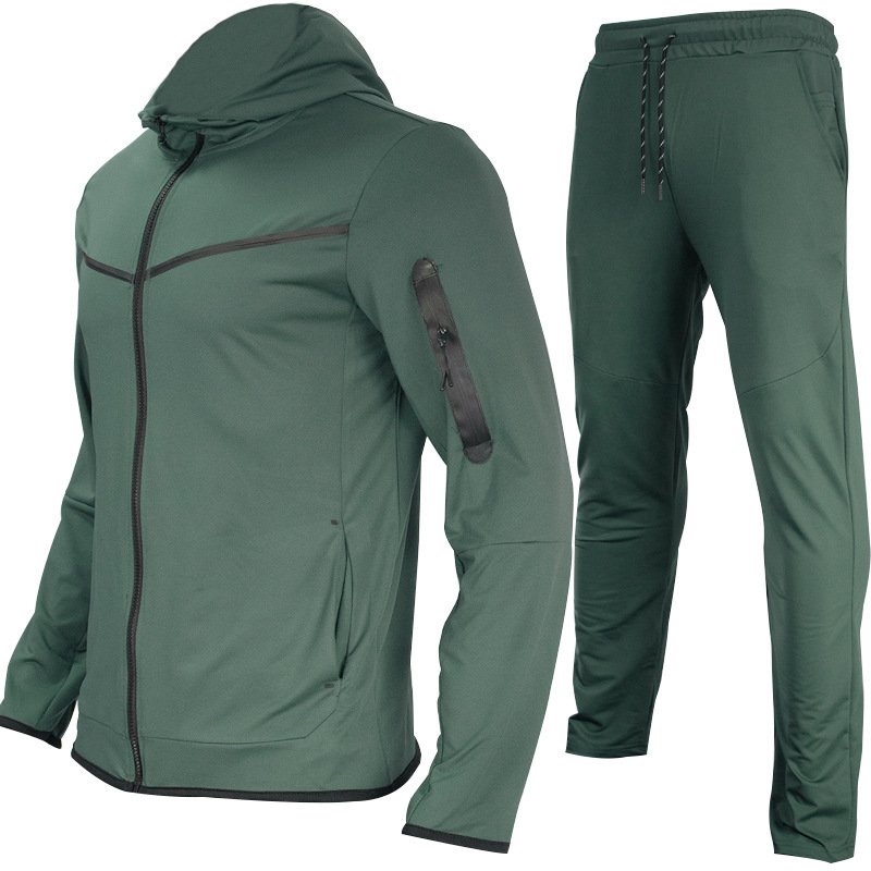 2022 Hot Selling Sportswear Tracksuit Wholesale Custom Logo Tracksuit Mens Long Zipper Joggers Suit Hoodies