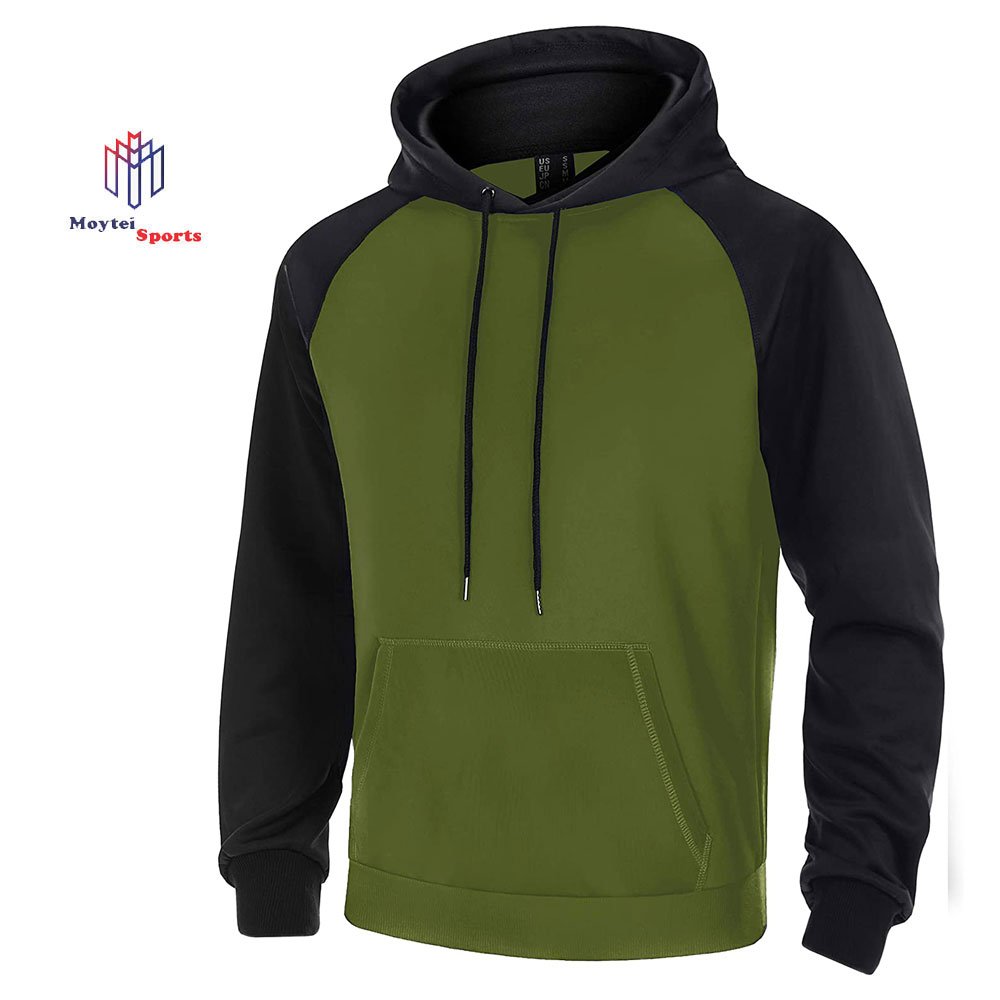 Men's Oversized Streetwear Hoodie Custom Puff Printing Digital Design Embossed Winter Sweatshirt with Plained Sweats Hoodie