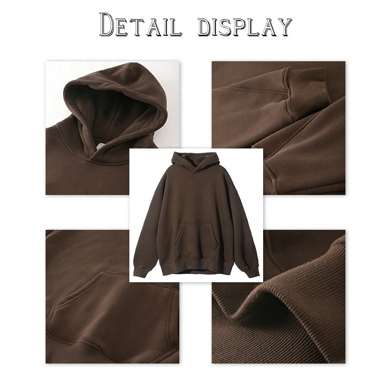 Wholesale New Design Fashion Solid color Blank/Loose Style Men 600gsm Hoodie custom logo men's hoodies & sweatshirts