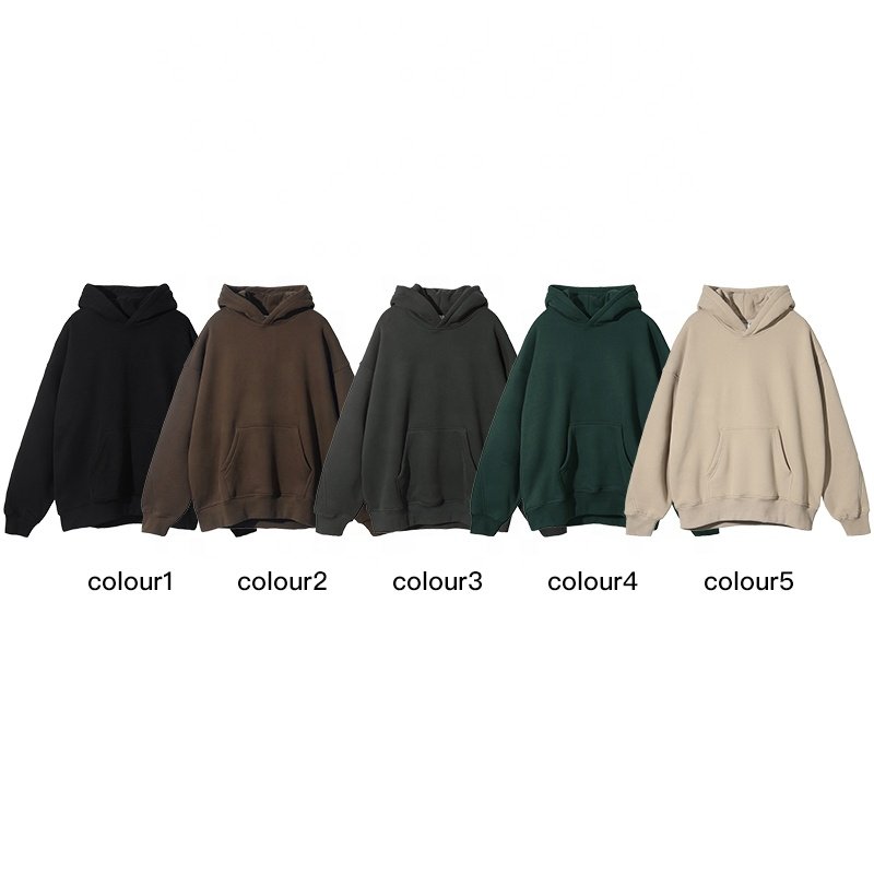 Wholesale New Design Fashion Solid color Blank/Loose Style Men 600gsm Hoodie custom logo men's hoodies & sweatshirts