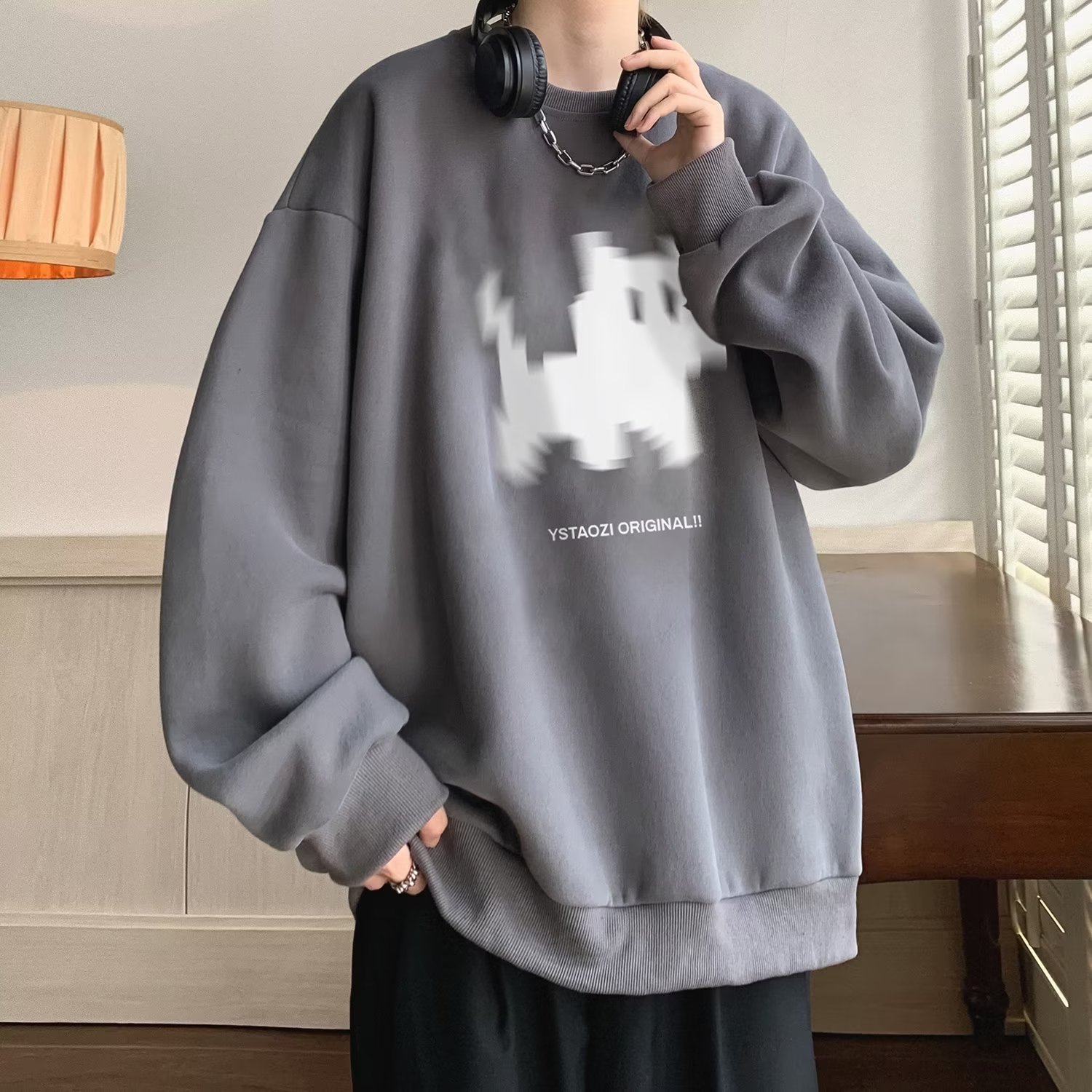 New fashion brand clothing spring and autumn men's hooded sweatshirts oversized men's hoodies