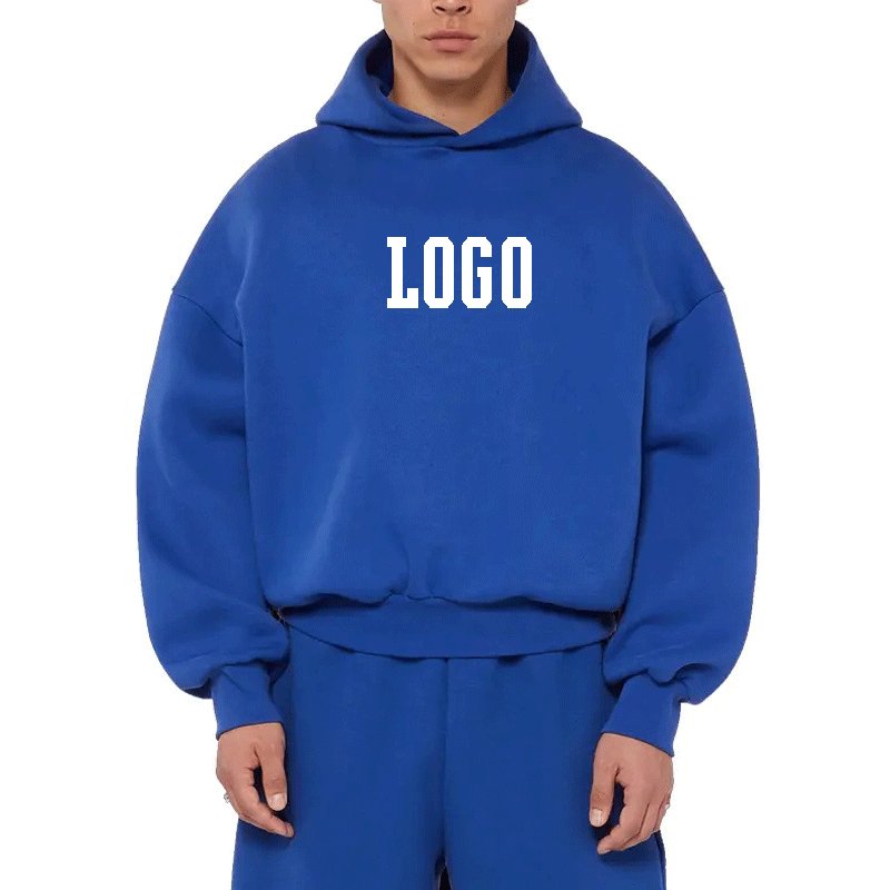 Cut Hoodies Cropped Tops Boxy Sweater Kanye The Same Style Oversized Shape Puff Printing Cotton Fabric Clean Fit Hoodies For Men