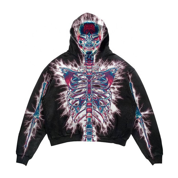 Popular In Winter Streetwear Hoodie European And American Style High Fabric Weight Oversized 3d Printing Plus Size Men'S Hoodies