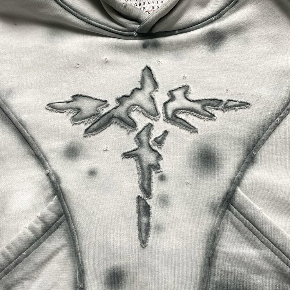 Heavyweight striped Line stitching vintage washed men custom logo sweatshirt pullover distress premium hoodie for men